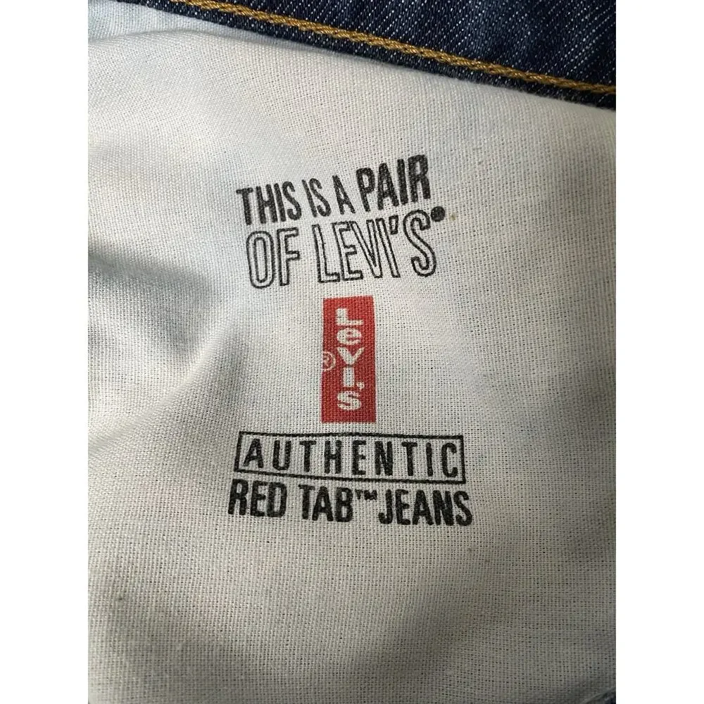 Vintage USA Made Levi's 517 Boot Cut Jeans Men's W34 L31 Actual 28 Blue Red Tab